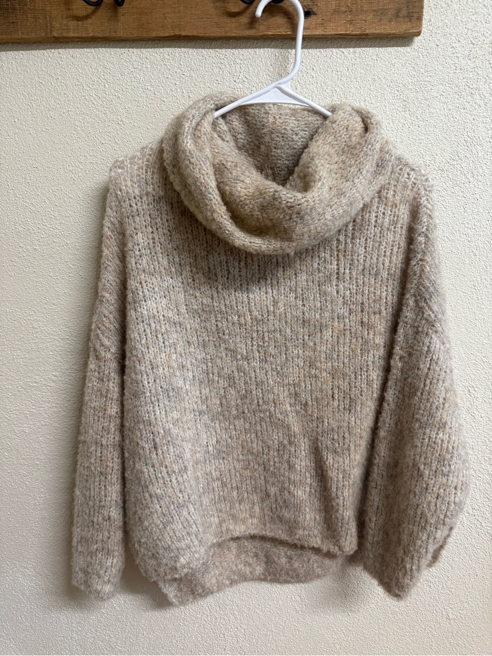 Cozy Cream Cowl Neck Women's Sweater